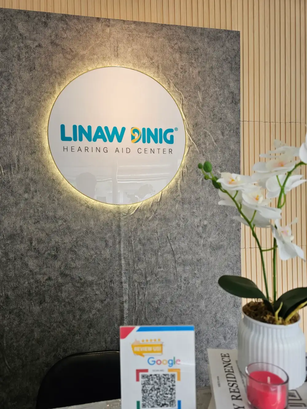 Front desk of the Linaw Dinig Hearing Aid Center Tanay main office